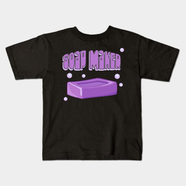 Soap Maker Bubbles Kids T-Shirt by Foxxy Merch